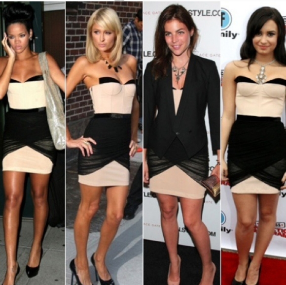 Sexy Celebrity Inspired Corset Mesh Cocktail Dress - Picture 4 of 8